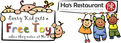 Ha's
                        Restaurant - 57 Ontario Street, Sundridge P0A
                        1Z0 - Kids Free Toys